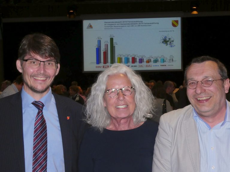 Die drei Stadträte ab Juli 2019 (v.l.n.r): Paul Schmidt, Ellen Fenrich und Oliver Schnell